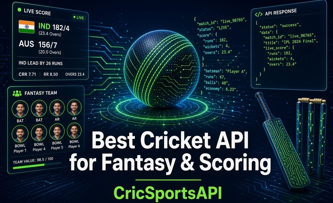 Best Cricket API for Fantasy and Scoring Projects